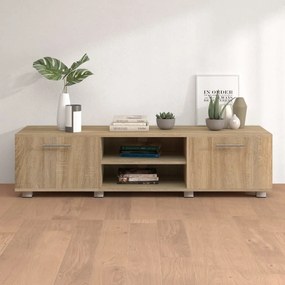 vidaXL Móvel de TV 140x40x35 cm derivados de madeira carvalho sonoma