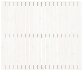 Cabeceira de parede 127,5x3x110 cm pinho maciço branco