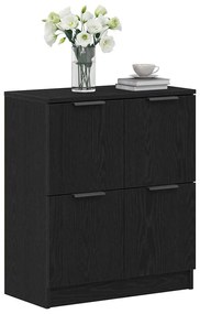 Buffet de Carvalho Preto vidaXL - 60 x 30 x 70 cm - Feito de Madeira G