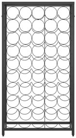 Garrafeira para 45 garrafas 54x18x100 cm ferro forjado preto