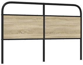 Cabeceira de cama 150 cm derivados madeira/aço carvalho sonoma