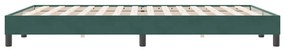 Estrutura de cama sem colchão 140x220 cm veludo verde-escuro