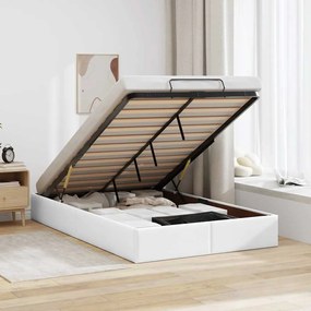 vidaXL Estrutura de cama otomana sem colchão 120x200 cm branca