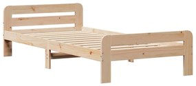 Cama sem colchão 75x190 cm madeira de pinho maciça
