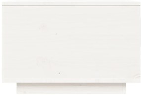 Mesa de centro 80x80x35,5 cm madeira de pinho maciça branco