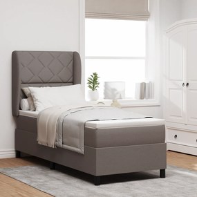 Cama Box com Colchão vidaXL em Taupe 80x200 cm Tecido