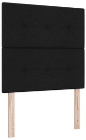 Cama Box com Colchão Preto 80x200 cm Tecido