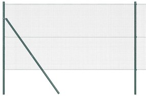 Cerca de Fio Soldado com 13 Postes Verde 1.2x25 m Aço