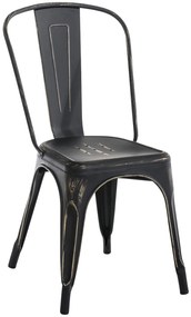 Cadeira Benedikt em metal 89 x 44 x 48 cm Preto + Dourado