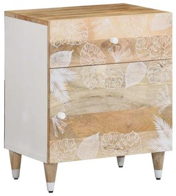 Mesa de cabeceira 50x33x60 cm madeira de mangueira maciça