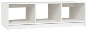 Mesa de centro 110x50x34 cm madeira de pinho maciça branco