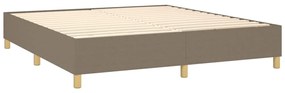 Cama com molas/colchão 180x200 cm tecido castanho-acinzentado