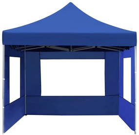 Tenda dobrável profissional com paredes alumínio 4,5x3m azul