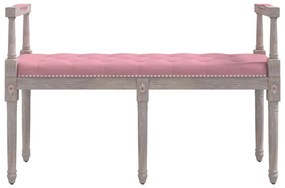 Banco 110x40x70 cm veludo rosa