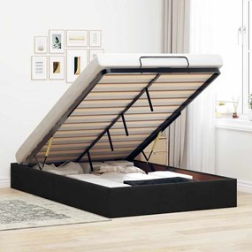 vidaXL Ottoman Bed Frame Sem Colchão Preto 120x190 cm Veludo