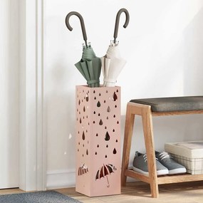 Suporte para Guarda-Chuva Rosa Metal Médio Inserções Decorativas
