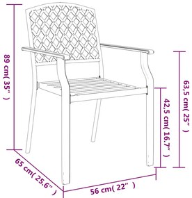 5 pcs conjunto de jantar para jardim aço antracite