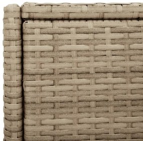 Armário de arrumação para jardim 55x55x111 cm vime PE bege