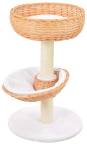 vidaXL Árvore para gatos c/ postes arranhadores salgueiro natural