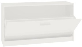 Banco sapateira 80x24x45 cm derivados madeira branco brilhante