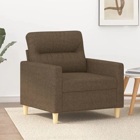 vidaXL Poltrona 60 cm tecido castanho