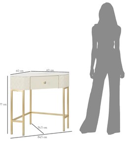 Consola de Entrada Angle Sharon - Madeira e MDF Branco com Detalhes Do