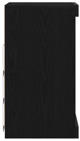 Buffet vidaXL com Luzes LED Carvalho Preto 41x37x67 cm