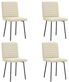 Cadeiras de jantar 4 pcs couro art. creme