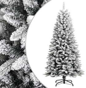 vidaXL Árvore de Natal artificial com neve PVC & PE 120 cm