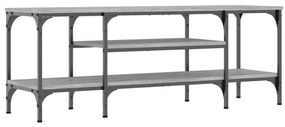 Móvel TV 121x35x45cm derivados de madeira/ferro cinzento sonoma