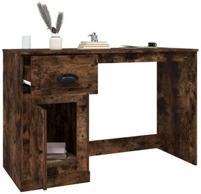 Secretária c/ gaveta 115x50x75 deriv. madeira carvalho fumado