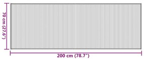 Tapete retangular 70x200 cm bambu cor natural clara
