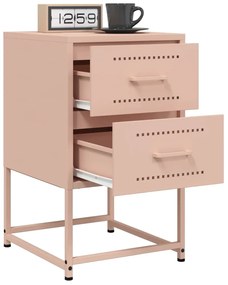 Mesa de cabeceira 36x39x60,5 cm aço rosa