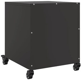 Mesas de cabeceira 2 pcs 36x39x43,5 cm aço preto