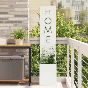 vidaXL Tela de Privacidade para Jardim Fretwork Branco 32 x 140 cm