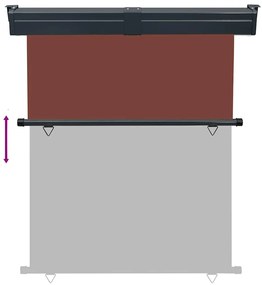 Toldo lateral para varanda 145x250 cm castanho