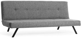 Sofá-Cama Zola de 3 Lugares com Estrutura Metálica – 180x102 cm – Cinz