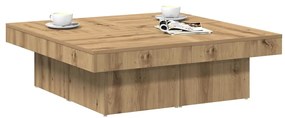 Mesa de centro 90x90x28 cm derivados madeira carvalho castanho