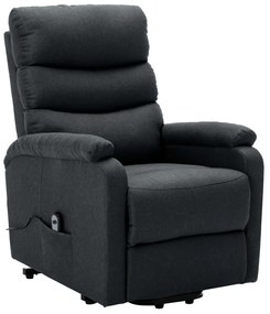 Poltrona elevatória tecido cinzento-escuro