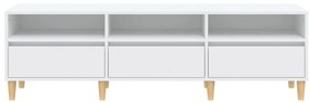 Móvel de TV 150x30x44,5 cm derivados de madeira branco