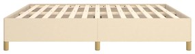 Estrutura de cama sem colchão 160x200 cm tecido cor creme