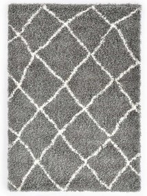 vidaXL Tapete Treliça Cinzeto 230 x 160 cm Polipropileno