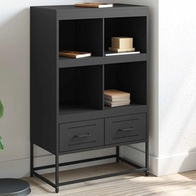 Móvel alto 68x39x111,5 cm aço preto