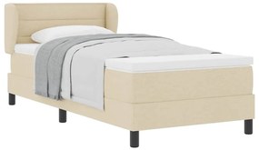 Cama Box com Colchão Creme 100x200 cm Tecido