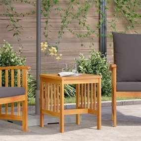 Mesa Lateral de Jardim vidaXL Castanho 45x45x50 cm em Madeira de Acácia Sólida