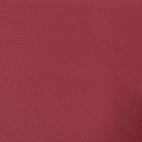 3 pcs conjunto sofás c/ almofadões couro artif. vermelho tinto