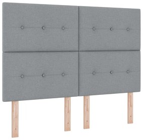 Cama vidaXL Cinza Claro 160x200 cm em Tecido