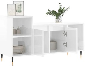 Móvel para TV 100x35x55 cm derivados madeira branco brilhante