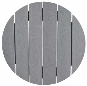 Conjunto de Bar para Jardim vidaXL 3 Peças Cinzento-claro HDPE