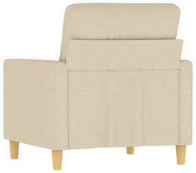 Poltrona 60 cm tecido cor creme